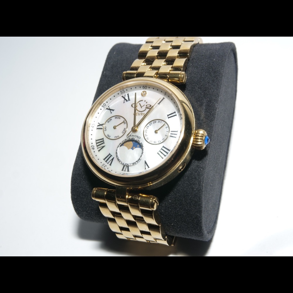 Gv2 by Gevril Women's 12513 Florence Diamond MOP Dial Gold Swiss Watch #277/999